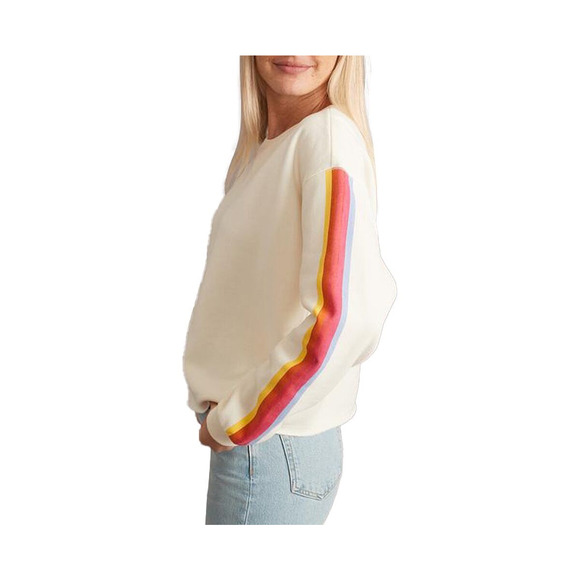 Marine Layer x LF Lost & Found Summit Sweatshirt Cream Rainbow Stripes L EUC - Picture 4 of 10